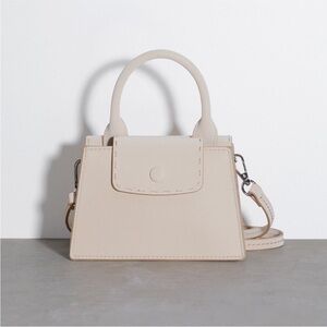 Zara Cream Mini Crossbody Bag with Removable Strap